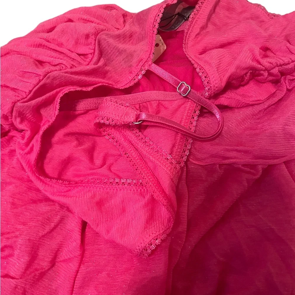 Victoria’s Secret Y2K Pink Layered Ruffle babydoll Sleep or dress Tank small